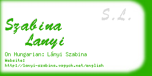 szabina lanyi business card